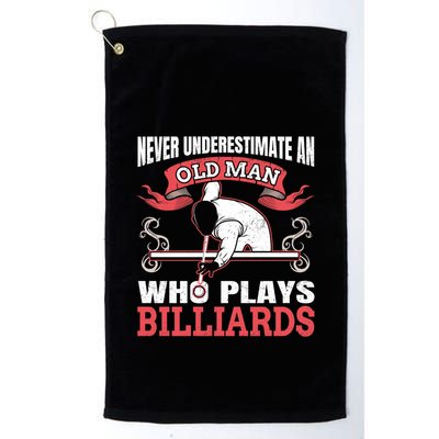 Father's Day Old Man Who Plays Billiards Pool Player Gift For Dad Golf Towel