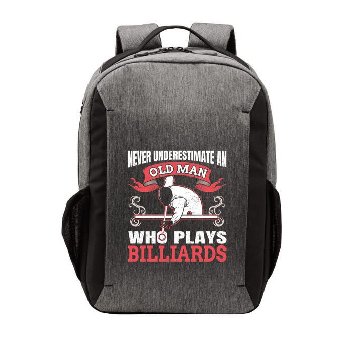 Father's Day Old Man Who Plays Billiards Pool Player Gift For Dad Vector Backpack