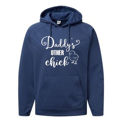 Funny Daddy's Other Chick Dads Other Chick Chicken Design Gift Performance Fleece Hoodie