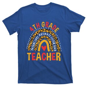 First Day Of School Leopard 4Th Grade Teacher Meaningful Gift T-Shirt