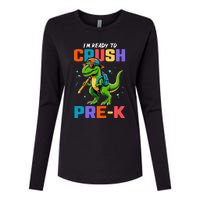 First Day Of Prek Dinosaur Womens Cotton Relaxed Long Sleeve T-Shirt