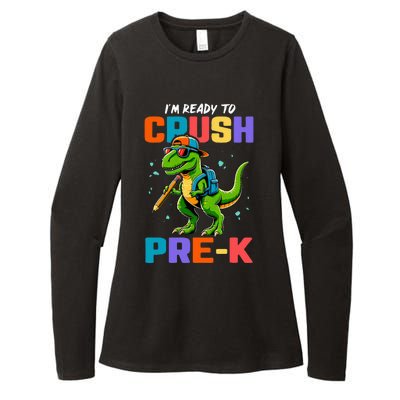 First Day Of Prek Dinosaur Womens CVC Long Sleeve Shirt