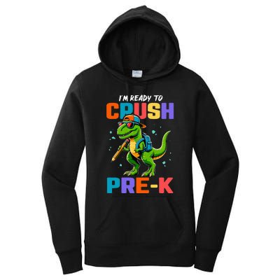 First Day Of Prek Dinosaur Women's Pullover Hoodie