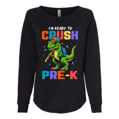 First Day Of Prek Dinosaur Womens California Wash Sweatshirt