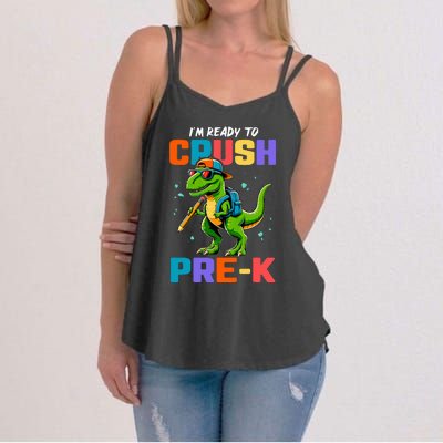 First Day Of Prek Dinosaur Women's Strappy Tank