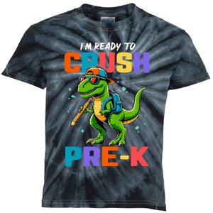 First Day Of Prek Dinosaur Kids Tie-Dye T-Shirt