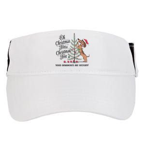 Funny Dachshund Oh Christmas Tree Your Ornaments Are History Adult Drive Performance Visor