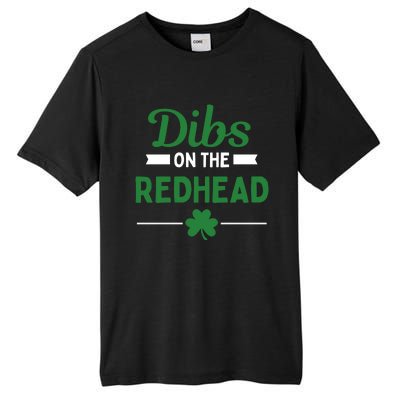 Funny Dibs On The Redhead For St Patricks Day Party Tall Fusion ChromaSoft Performance T-Shirt