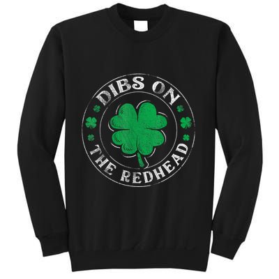 Funny Dibs On The Redhead St Patricks Day Shamrock Sweatshirt