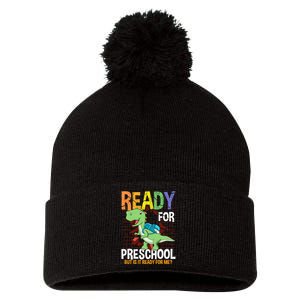 First Day Of Preschool Boy Ready For Pre-School Pom Pom 12in Knit Beanie