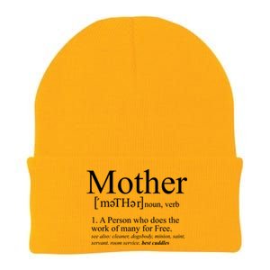 Funny Definition Of Mother Celebrate Mothers Day Knit Cap Winter Beanie