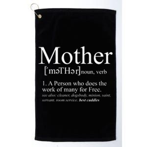 Funny Definition Of Mother Celebrate Mothers Day Platinum Collection Golf Towel