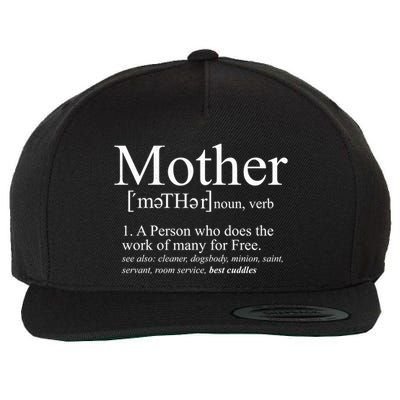 Funny Definition Of Mother Celebrate Mothers Day Wool Snapback Cap