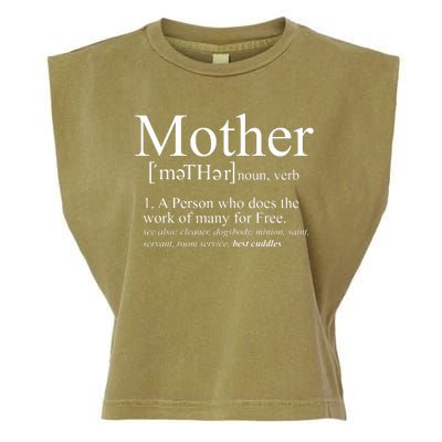 Funny Definition Of Mother Celebrate Mothers Day Garment-Dyed Women's Muscle Tee