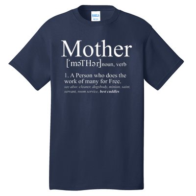 Funny Definition Of Mother Celebrate Mothers Day Tall T-Shirt