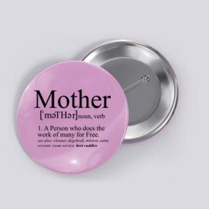 Funny Definition Of Mother Celebrate Mothers Day Button