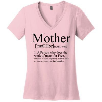 Funny Definition Of Mother Celebrate Mothers Day Women's V-Neck T-Shirt