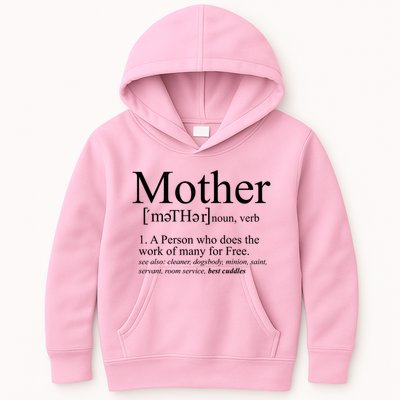 Funny Definition Of Mother Celebrate Mothers Day Kids Hoodie