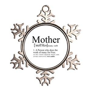 Funny Definition Of Mother Celebrate Mothers Day Metallic Star Ornament