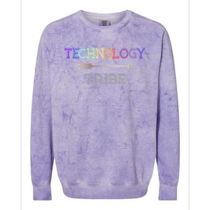 First Day Of School Technology Stem Student Teacher Team Gift Colorblast Crewneck Sweatshirt