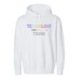 First Day Of School Technology Stem Student Teacher Team Gift Garment-Dyed Fleece Hoodie