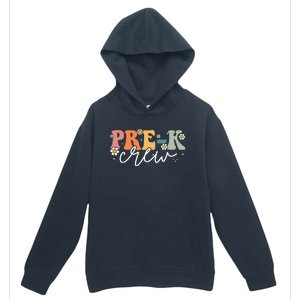 First Day Of Pre K Crew Groovy Back To School Teacher Urban Pullover Hoodie