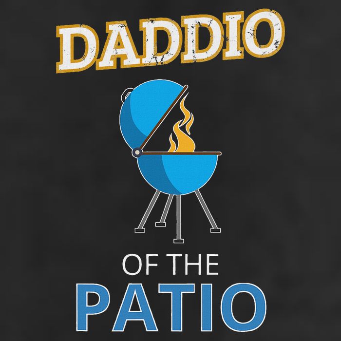 Funny Daddio Of The Patio Fathers Day Bbq Grill Dad 7 Panel Mesh Trucker Snapback Hat