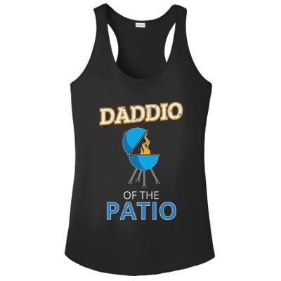 Funny Daddio Of The Patio Fathers Day Bbq Grill Dad Ladies PosiCharge Competitor Racerback Tank