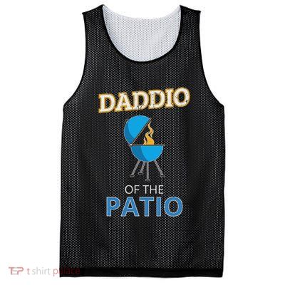 Funny Daddio Of The Patio Fathers Day Bbq Grill Dad Mesh Reversible Basketball Jersey Tank
