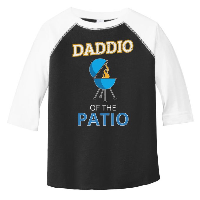 Funny Daddio Of The Patio Fathers Day Bbq Grill Dad Toddler Fine Jersey T-Shirt
