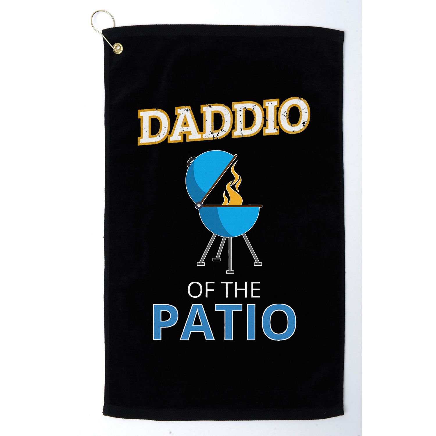 Funny Daddio Of The Patio Fathers Day Bbq Grill Dad Golf Towel