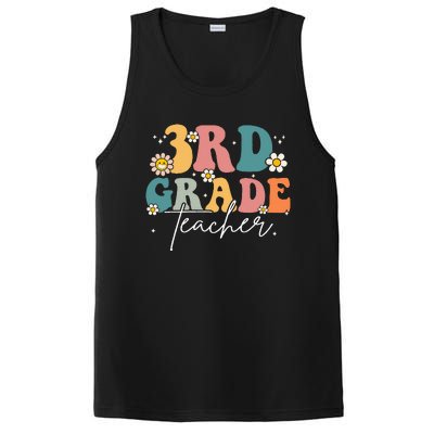 First Day Of 3rd Grade Teacher Team Groovy Back To School PosiCharge Competitor Tank