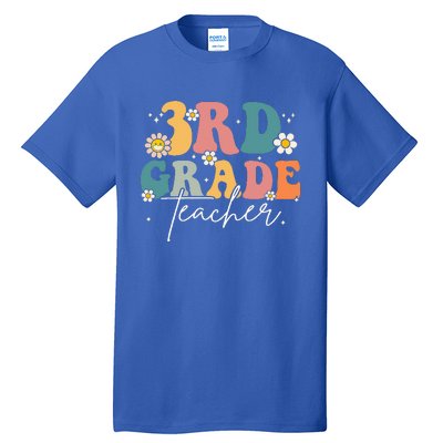 First Day Of 3rd Grade Teacher Team Groovy Back To School Tall T-Shirt