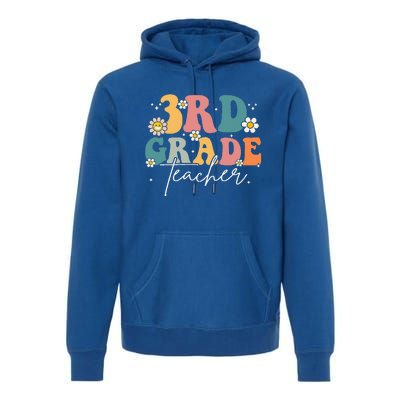 First Day Of 3rd Grade Teacher Team Groovy Back To School Premium Hoodie