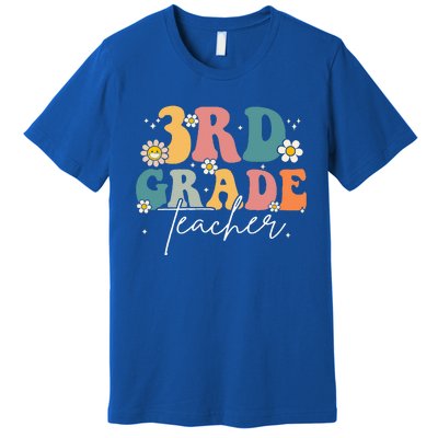 First Day Of 3rd Grade Teacher Team Groovy Back To School Premium T-Shirt