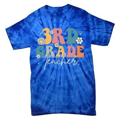 First Day Of 3rd Grade Teacher Team Groovy Back To School Tie-Dye T-Shirt