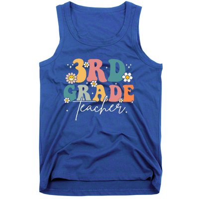 First Day Of 3rd Grade Teacher Team Groovy Back To School Tank Top