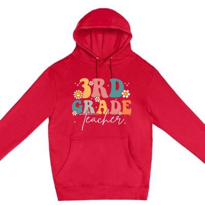 First Day Of 3rd Grade Teacher Team Groovy Back To School Premium Pullover Hoodie