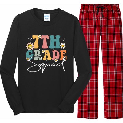 First Day Of 7th Grade Squad Team Back To School Teacher Long Sleeve Pajama Set