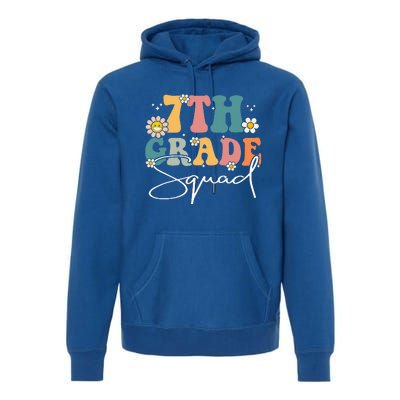 First Day Of 7th Grade Squad Team Back To School Teacher Premium Hoodie