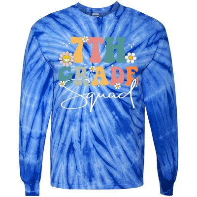 First Day Of 7th Grade Squad Team Back To School Teacher Tie-Dye Long Sleeve Shirt