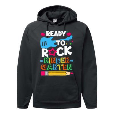 First Day Of Kindergarten Ready To Rock Kindergarten Performance Fleece Hoodie