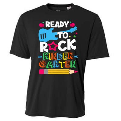 First Day Of Kindergarten Ready To Rock Kindergarten Cooling Performance Crew T-Shirt