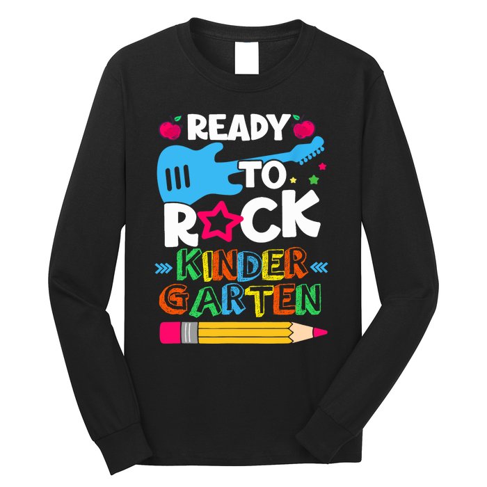 First Day Of Kindergarten Ready To Rock Kindergarten Long Sleeve Shirt