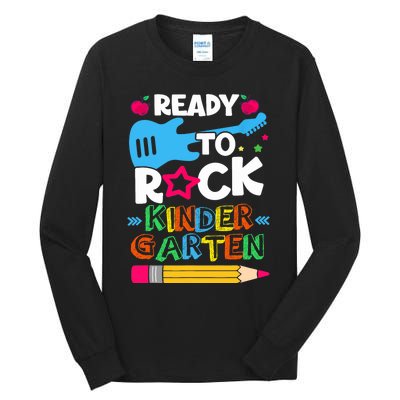 First Day Of Kindergarten Ready To Rock Kindergarten Tall Long Sleeve T-Shirt