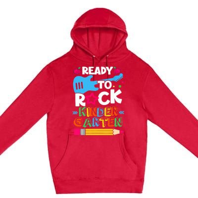 First Day Of Kindergarten Ready To Rock Kindergarten Premium Pullover Hoodie