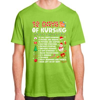 Funny Days Of Nursing Xmas Nurse Christmas Scrub Tops Gift Adult ChromaSoft Performance T-Shirt