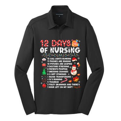 Funny Days Of Nursing Xmas Nurse Christmas Scrub Tops Gift Silk Touch Performance Long Sleeve Polo