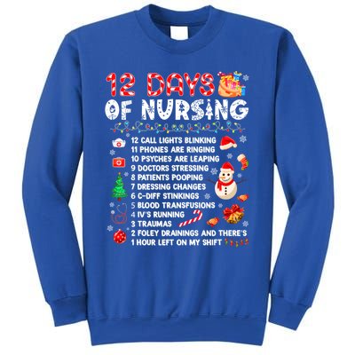 Funny Days Of Nursing Xmas Nurse Christmas Scrub Tops Gift Sweatshirt