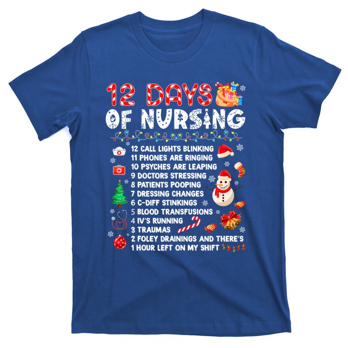 Funny Days Of Nursing Xmas Nurse Christmas Scrub Tops Gift T-Shirt